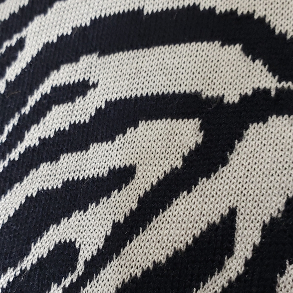 St. John Sport Dress Extra Large Knit Sleeveless Black White Zebra Collared Wool - Picture 10 of 15